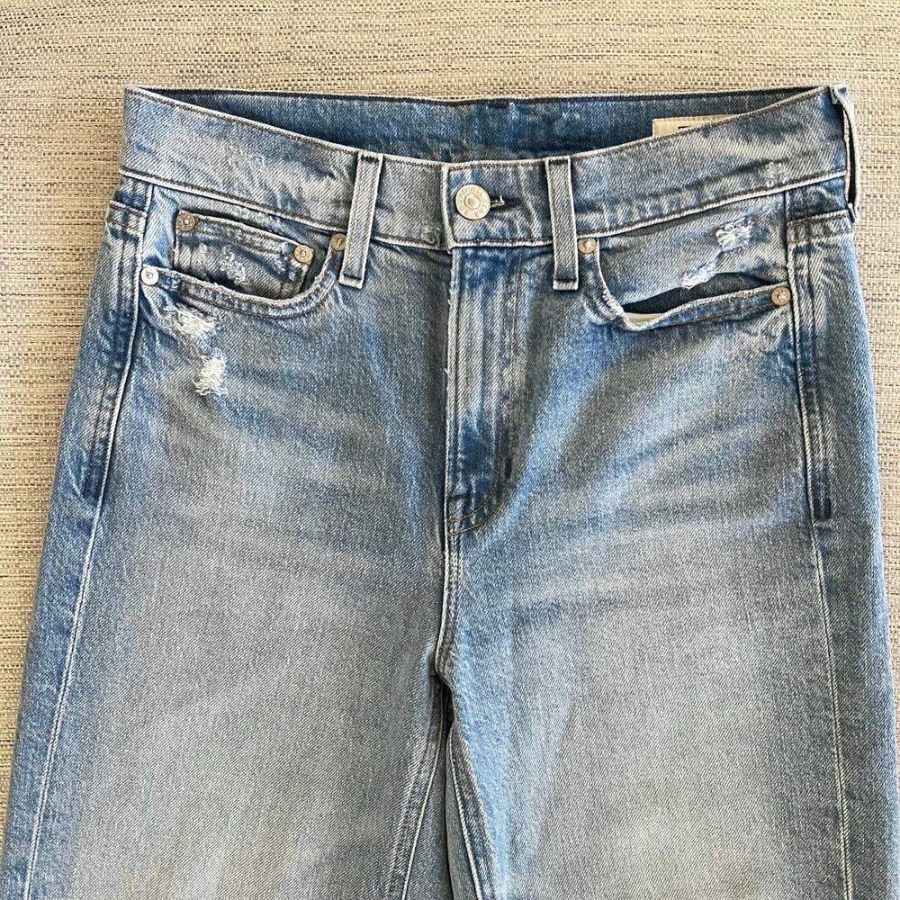 AYR The Secret Sauce Jeans Heirloom Wash 26S Relaxed Straight Leg Light Blue - Picture 7 of 8